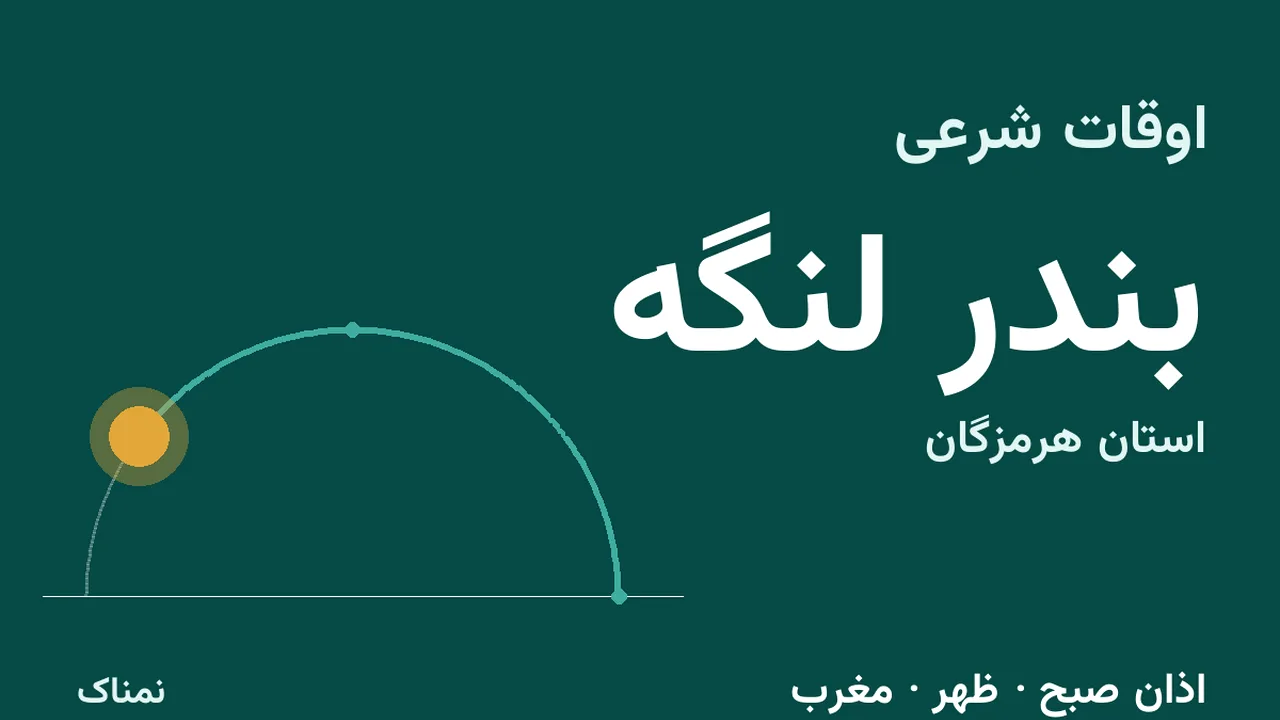 اذان ظهر و مغرب امروز بندر لنگه؛ جدول کامل اوقات شرعی