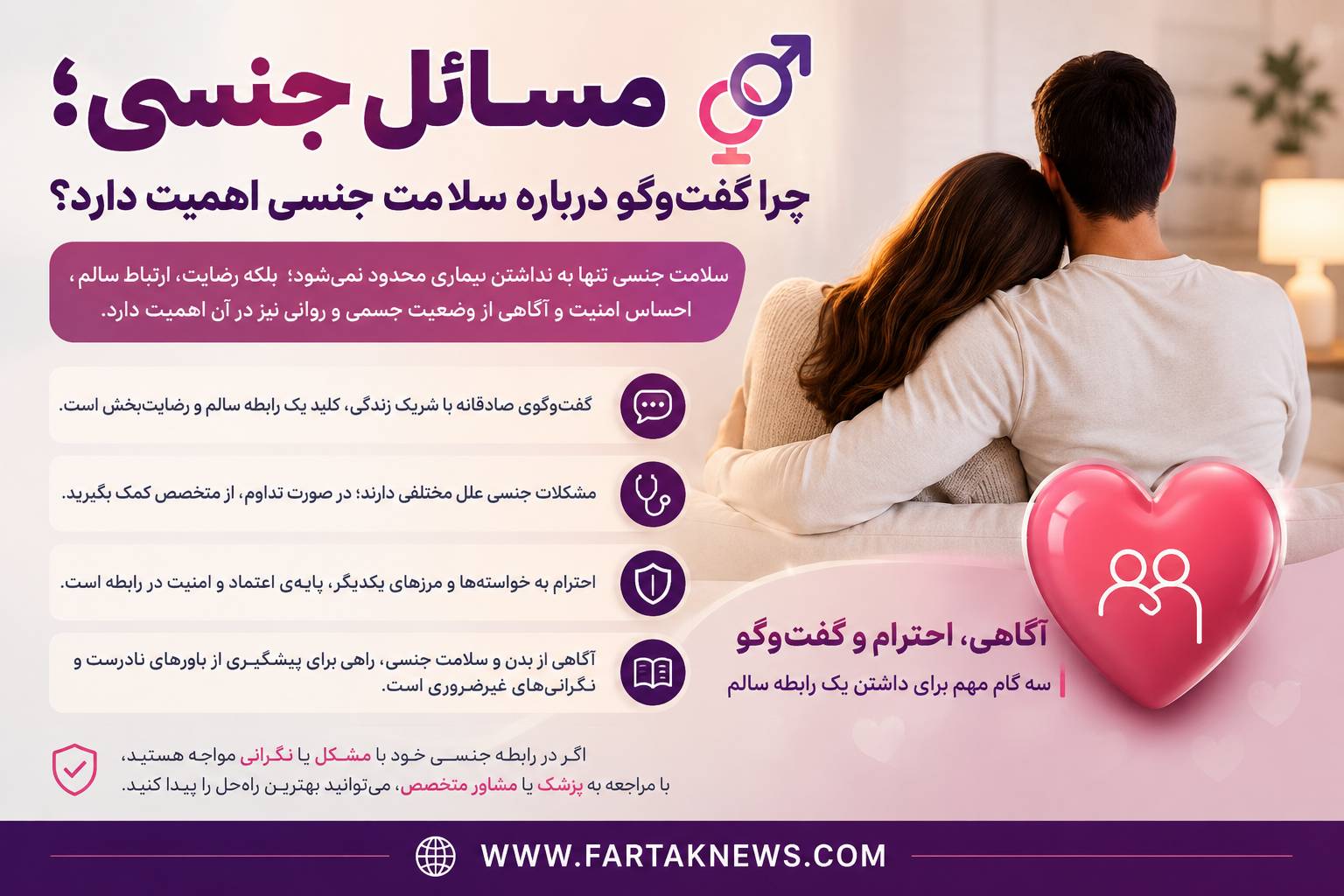 مسائل جنسی؛ چرا گفتوگو درباره سلامت جنسی اهمیت دارد؟
