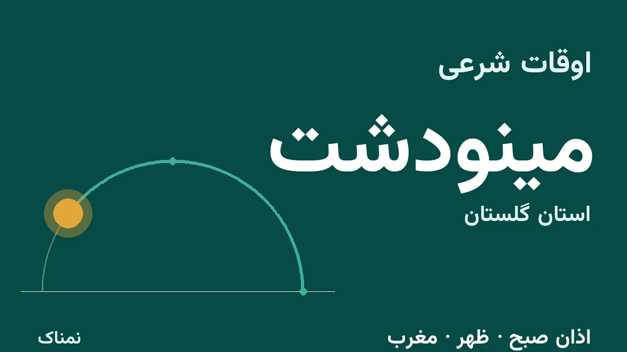 اذان ظهر و مغرب امروز مینودشت؛ دوشنبه ۴ آبان ۱۴۰۵