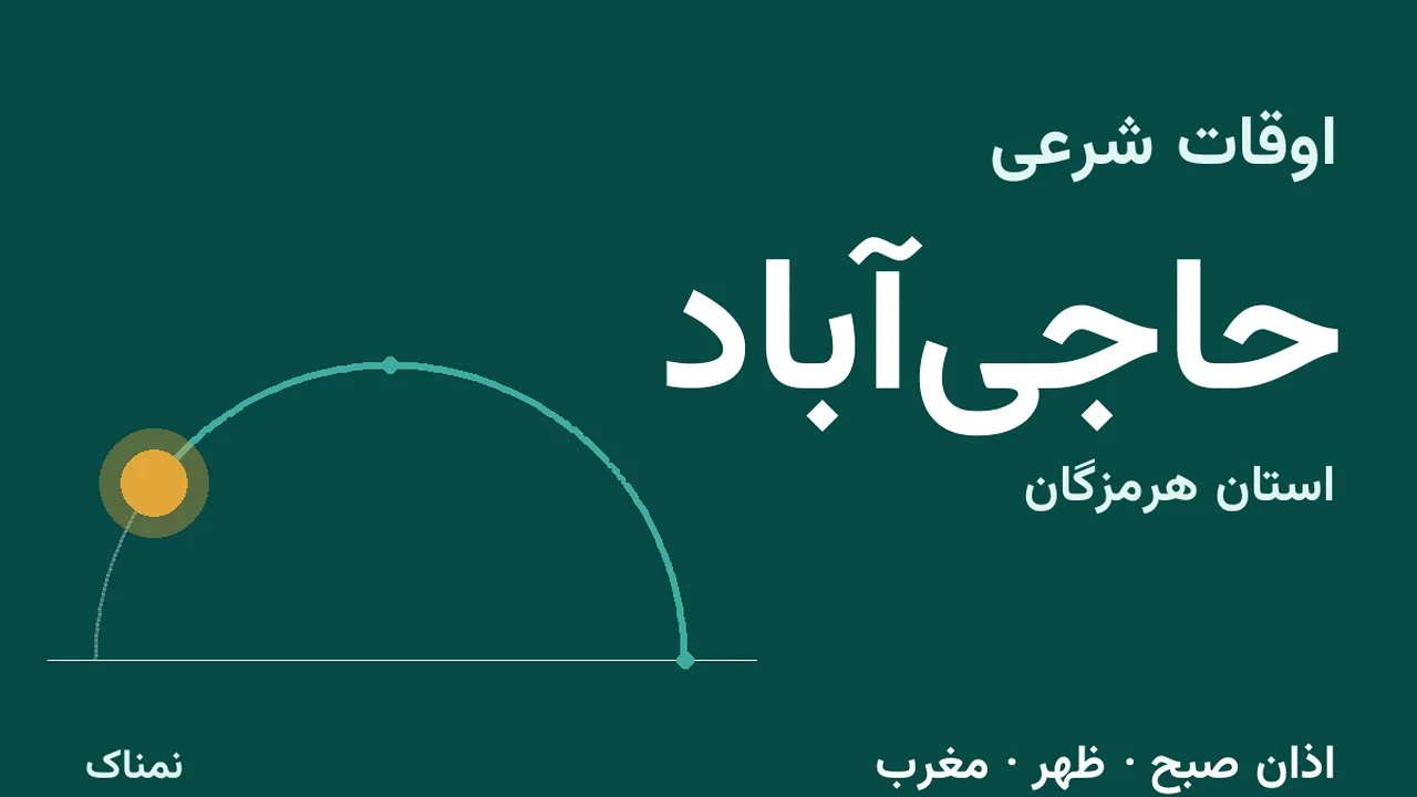 اذان ظهر و مغرب امروز حاجیآباد؛ ۴ آبان ۱۴۰۵