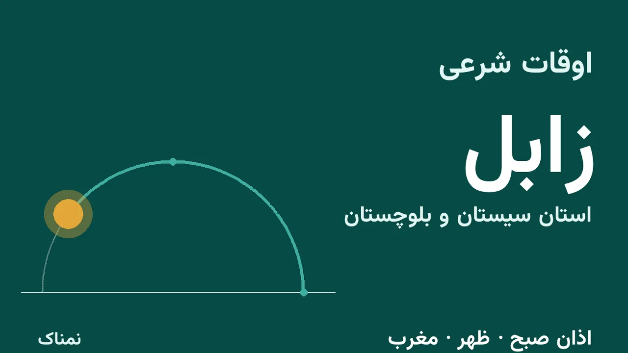 اذان ظهر و مغرب امروز زابل؛ ۴ آبان ۱۴۰۵