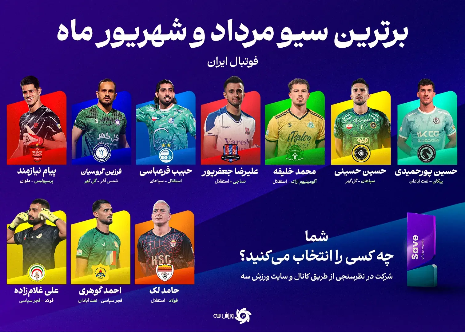 بهترین واکنشهای دروازهبانها در لیگ برتر فوتبال ایران