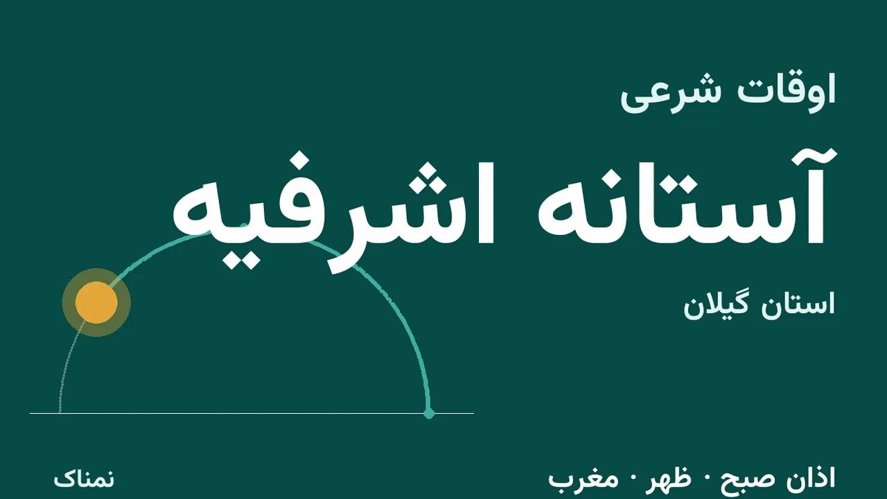 اذان ظهر و مغرب امروز آستانه اشرفیه؛ ۴ آبان ۱۴۰۵