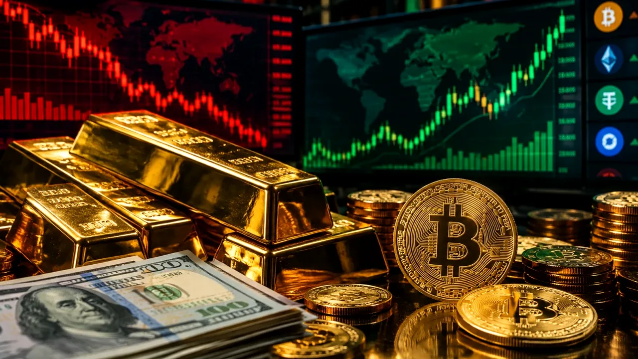 ریزش گسترده قیمتها در بازار ارز و طلا؛ بیتکوین صعودی شد