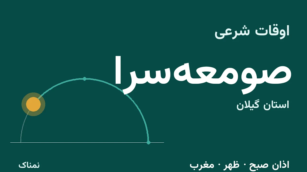 اذان ظهر و مغرب امروز صومعهسرا؛ ۴ آبان ۱۴۰۵