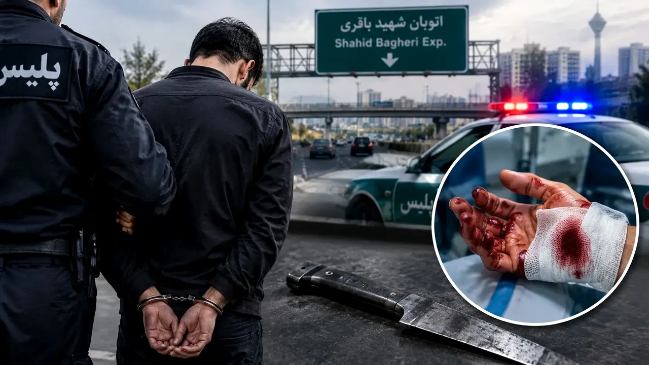 دستگیری متهم قطع انگشتان با قمه در اتوبان شهید باقری