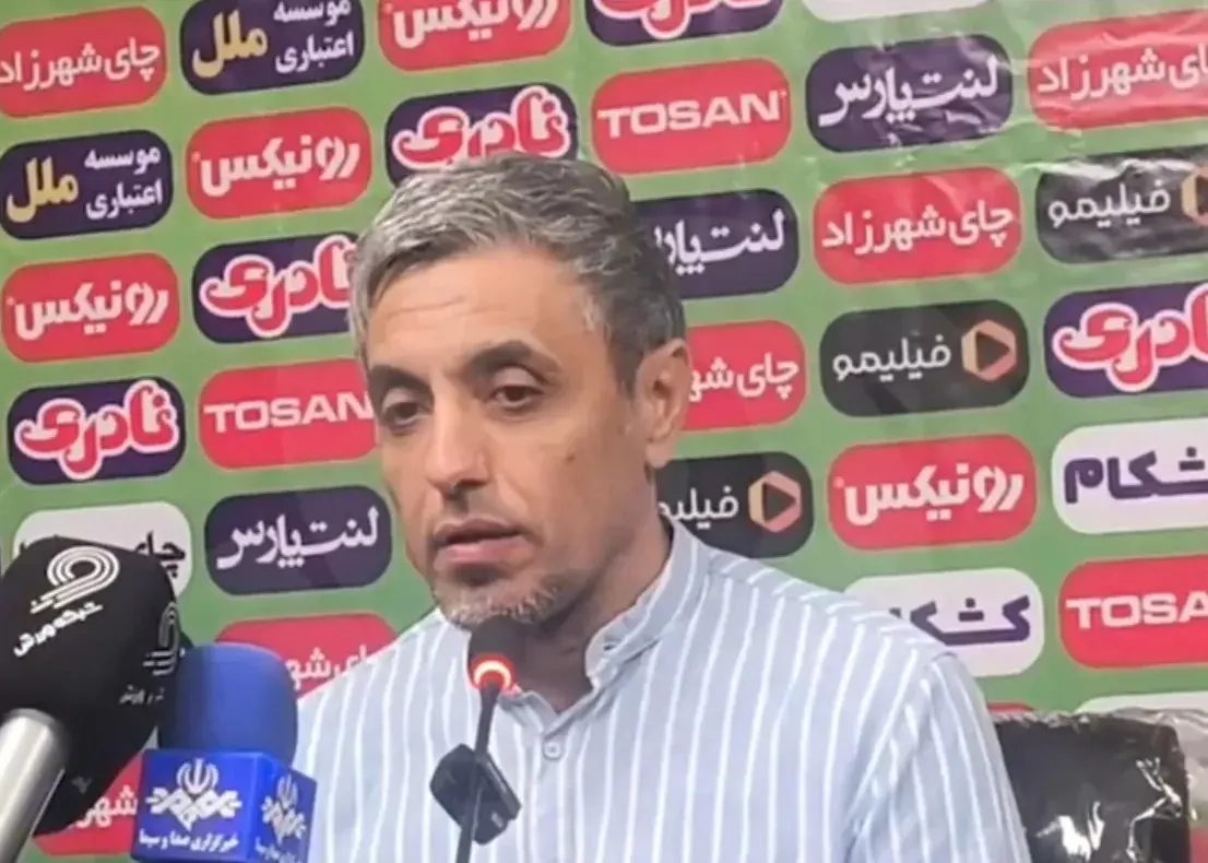 عصبانیت رسول خطیبی در کنفرانس مطبوعاتی پس از تساوی تیمش