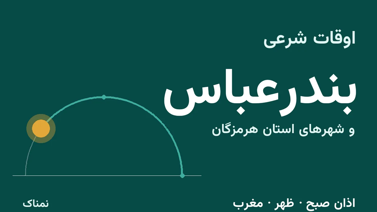 اذان ظهر و مغرب امروز بندرعباس و شهرهای هرمزگان