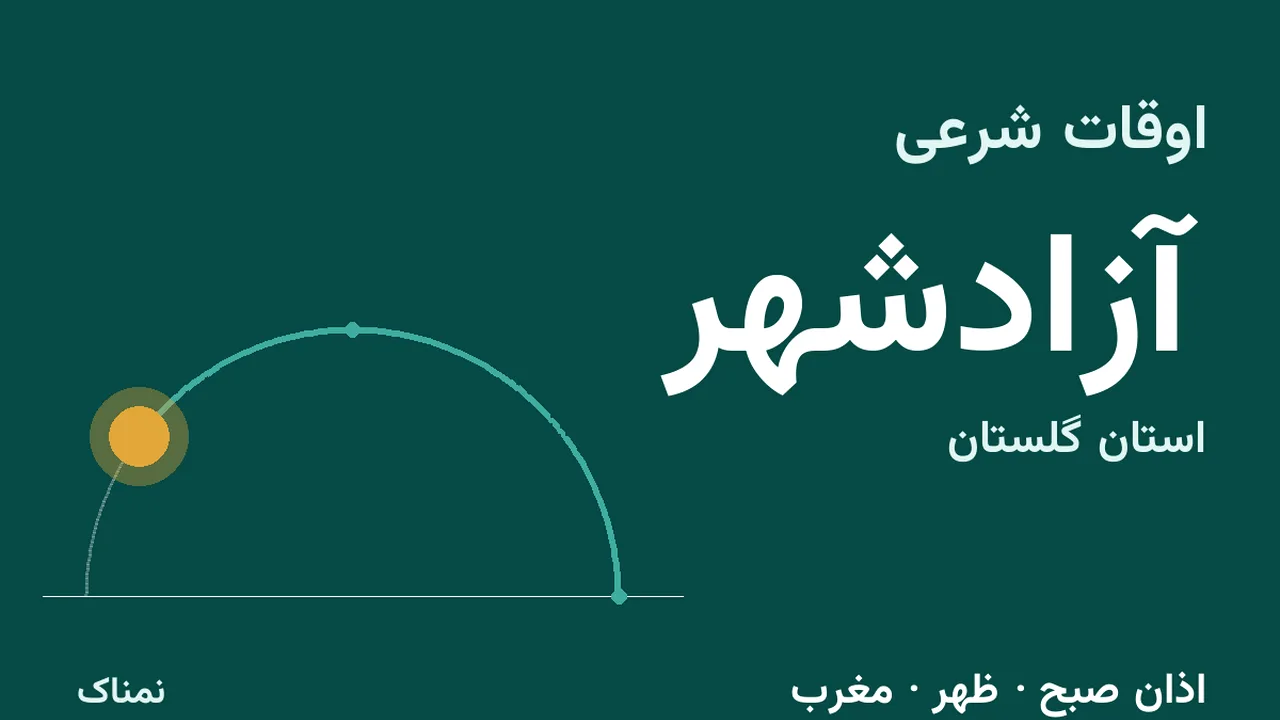 اذان ظهر و مغرب امروز آزادشهر؛ ۴ آبان ۱۴۰۵