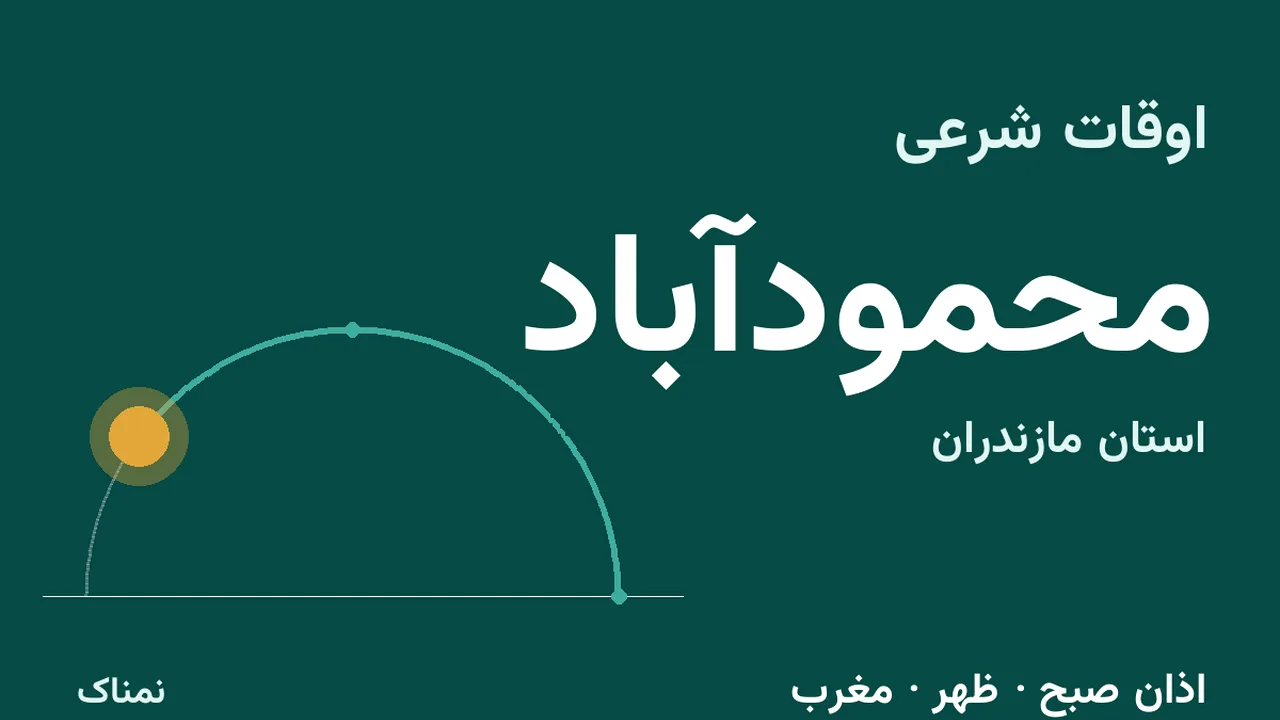 اذان ظهر و مغرب امروز محمودآباد؛ ۴ آبان ۱۴۰۵