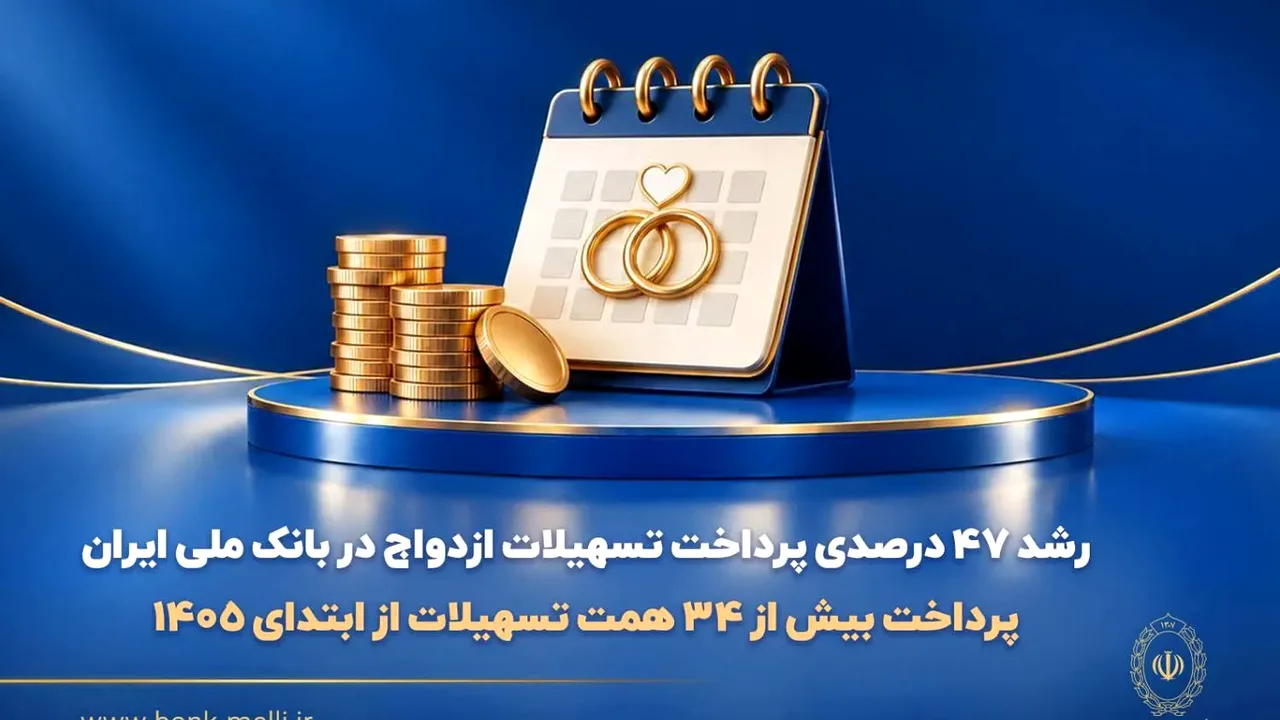 جهش ۴۷ درصدی وام ازدواج در بانک ملی طی هفت ماه