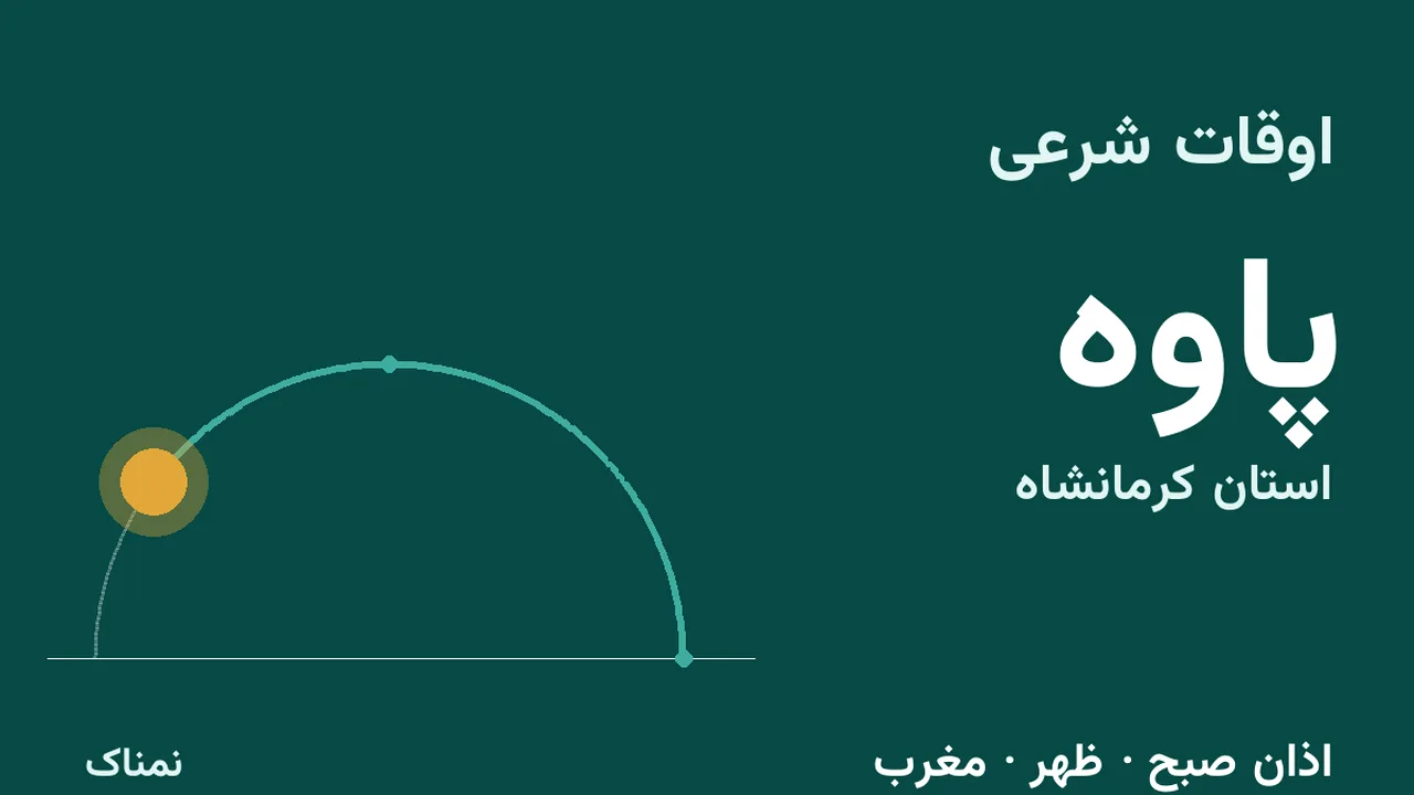 اذان صبح و مغرب امروز پاوه؛ ۴ آبان ۱۴۰۵