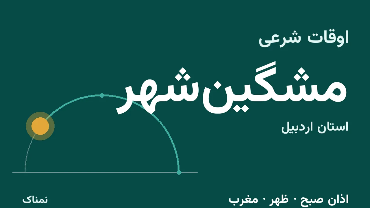 اذان صبح و مغرب امروز مشگینشهر؛ ۴ آبان ۱۴۰۵