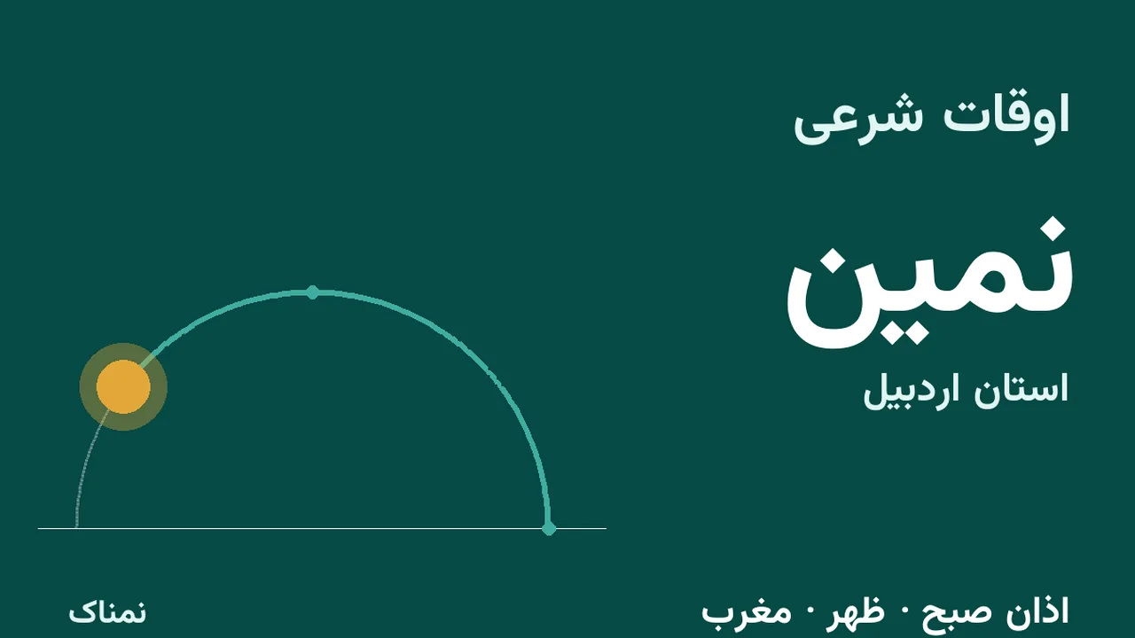 اذان ظهر و مغرب امروز نمین؛ ۴ آبان ۱۴۰۵