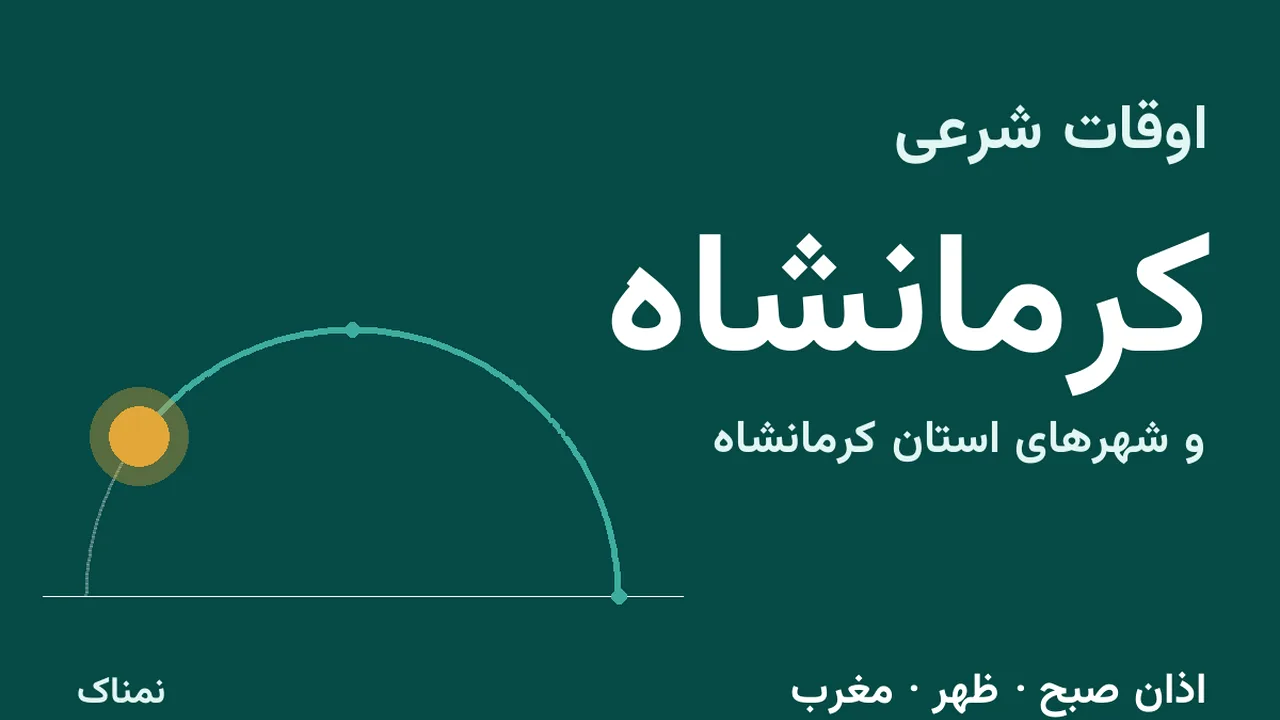 اذان ظهر و مغرب امروز کرمانشاه و شهرهای استان