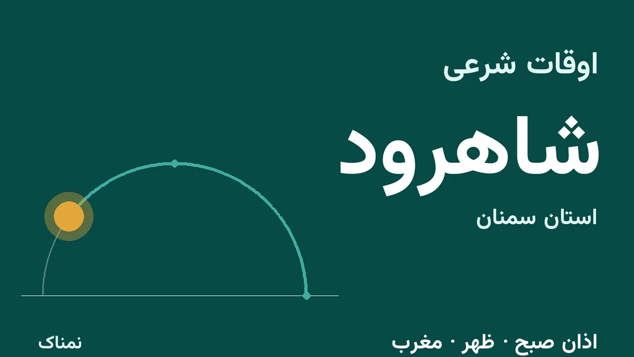 ساعت اذان امروز شاهرود؛ دوشنبه ۴ آبان ۱۴۰۵