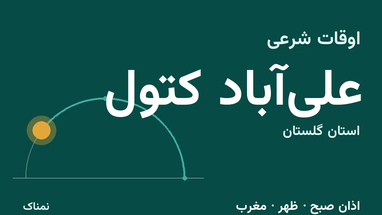 اذان ظهر و مغرب امروز علیآباد کتول اعلام شد