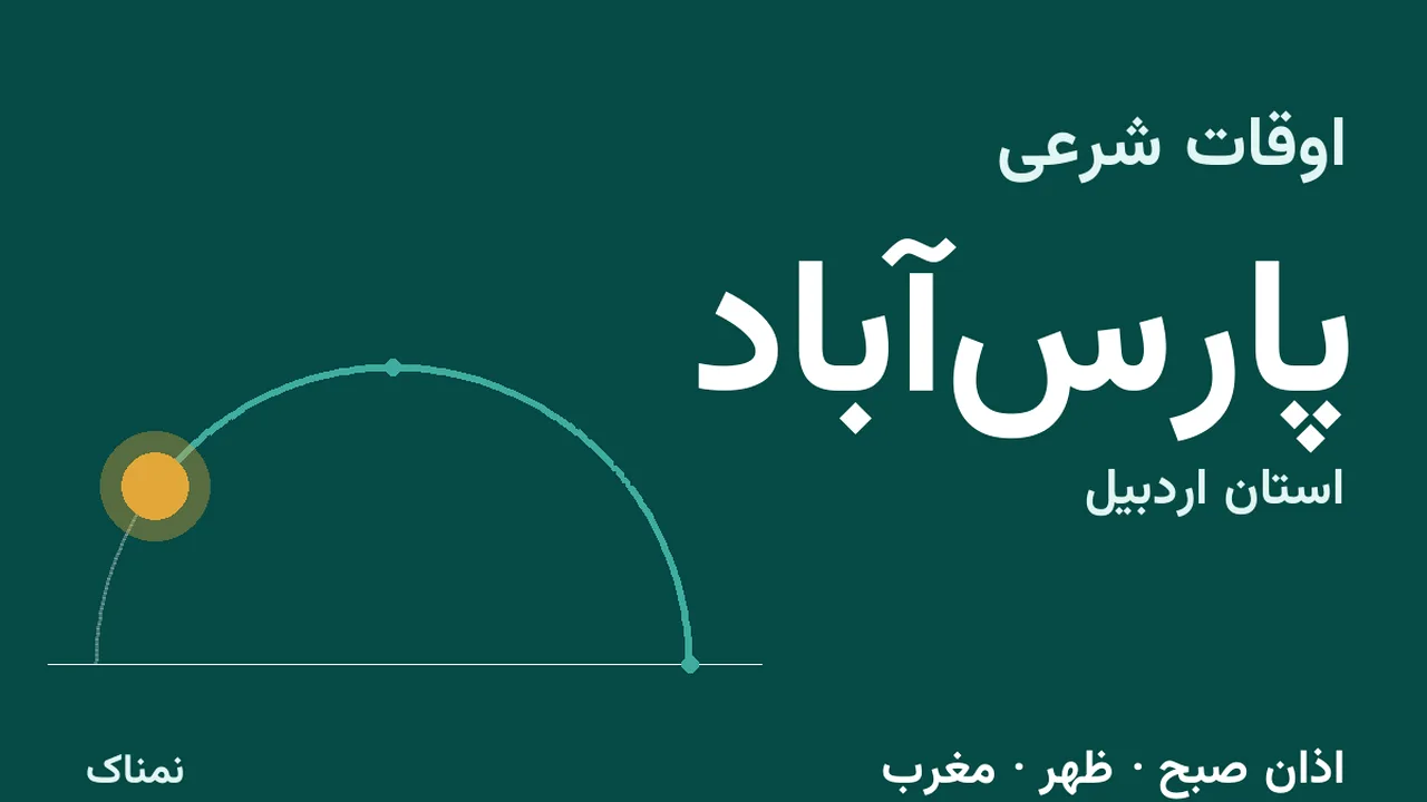 اذان ظهر و مغرب امروز پارسآباد؛ ۴ آبان ۱۴۰۵