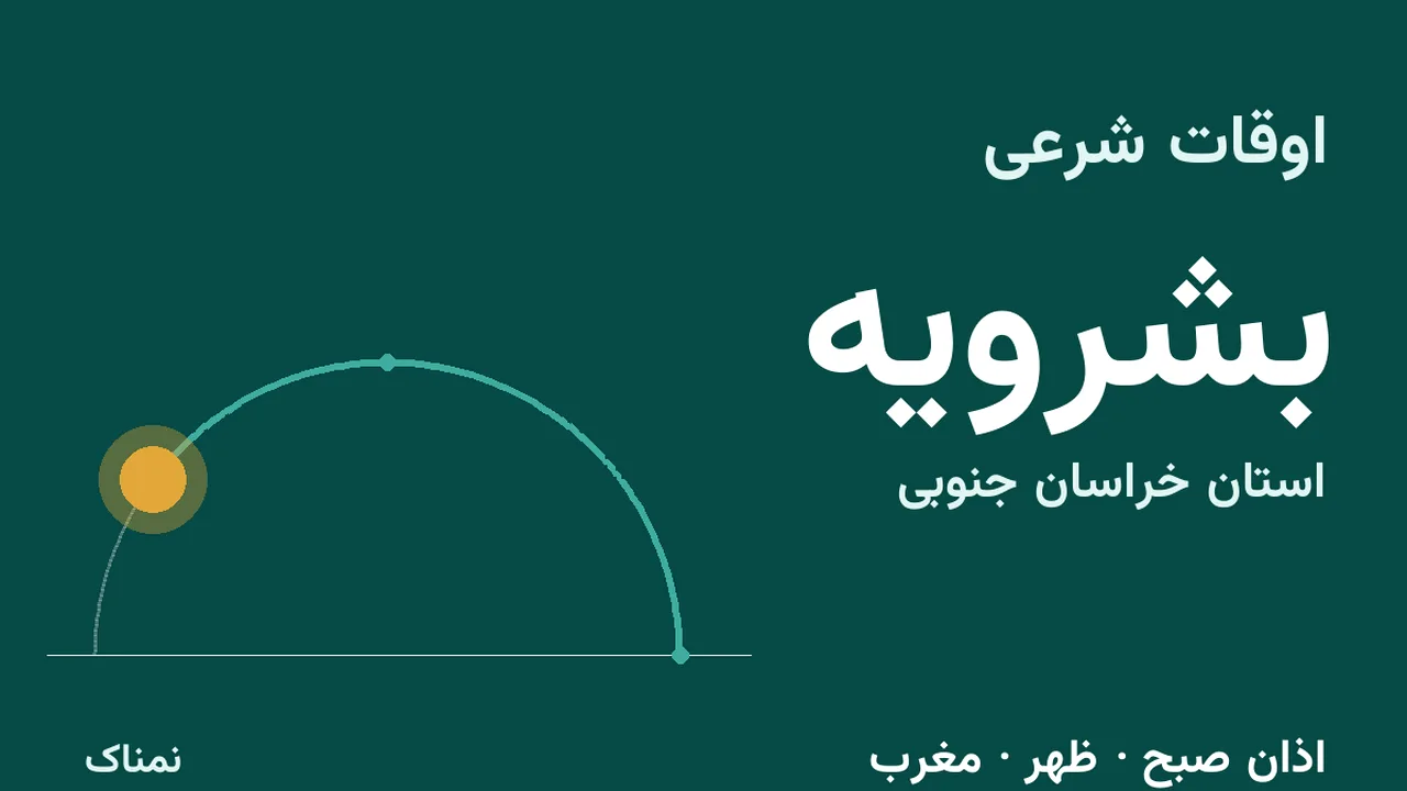 ساعت اذان امروز بشرویه؛ ۴ آبان ۱۴۰۵