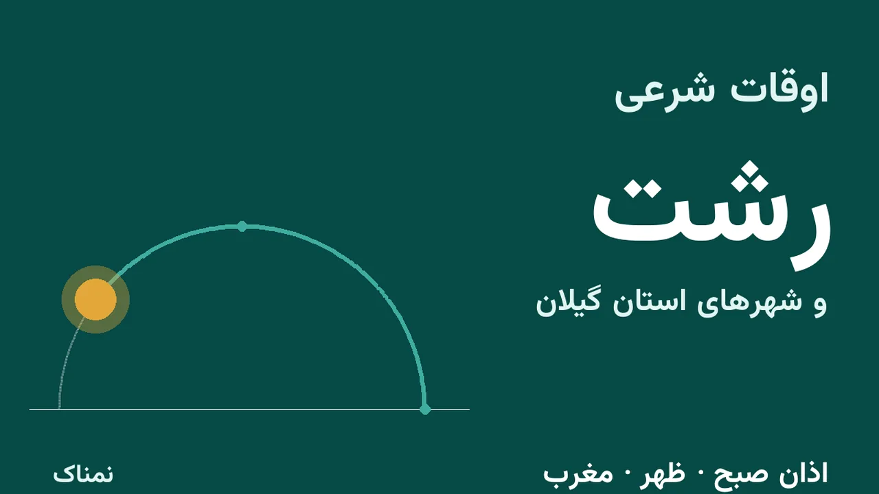 اذان ظهر رشت امروز دوشنبه ۴ آبان ۱۴۰۵ اعلام شد