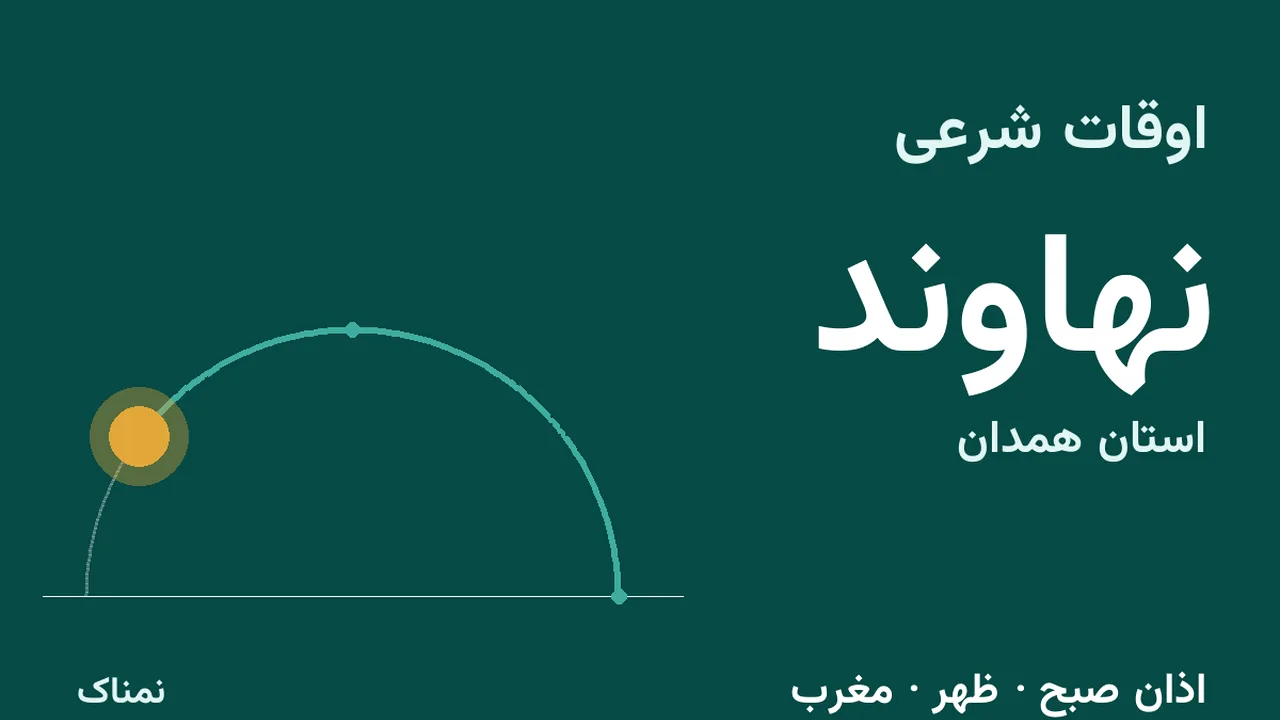 اذان ظهر و مغرب امروز نهاوند؛ ۴ آبان ۱۴۰۵