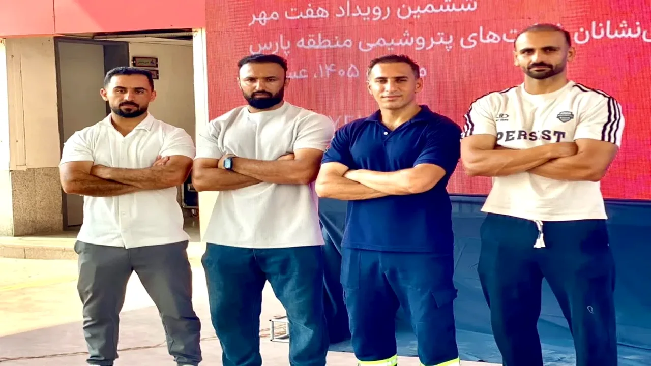 مقام سوم آتشنشانان مخازن سبز در رقابت ۲۰ پتروشیمی پارس